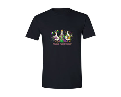 brand:Generic|color:Black|Mardi Gras Goose Coquette Bow Fleur Graphic T-Shirt