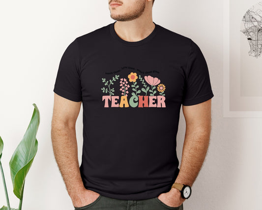 Floral Teacher Boho Style Graphic T-Shirt