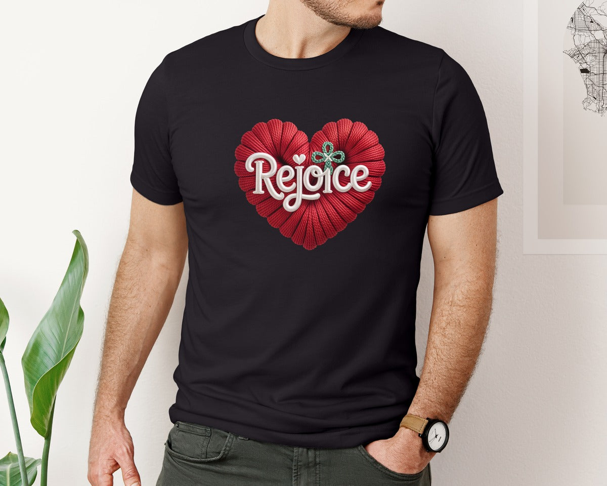 brand:Bella Canvas|color:Black|Faux Yarn Christian Valentine Graphic T-Shirt