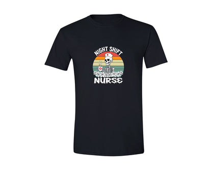 brand:Generic|color:Black|Tired Night Shift Nurse T Shirt Graphic T-Shirt