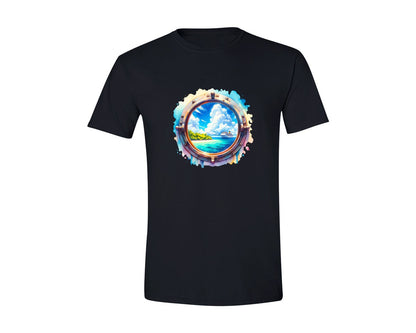 brand:Generic|color:Black|Vacation Travel Cruise Island Graphic T-Shirt