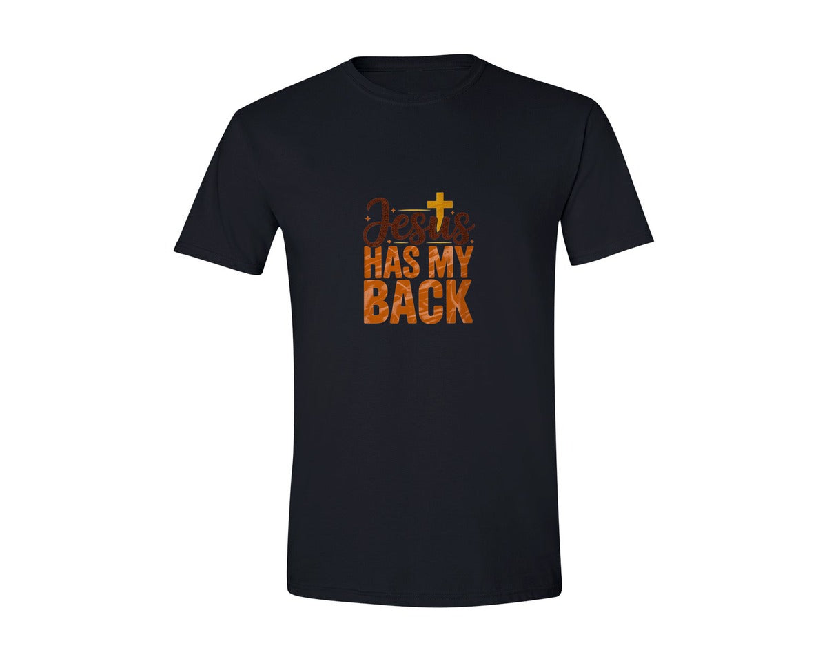 brand:Generic|color:Black|Boho Jesus Has My Back Christian Graphic T-Shirt