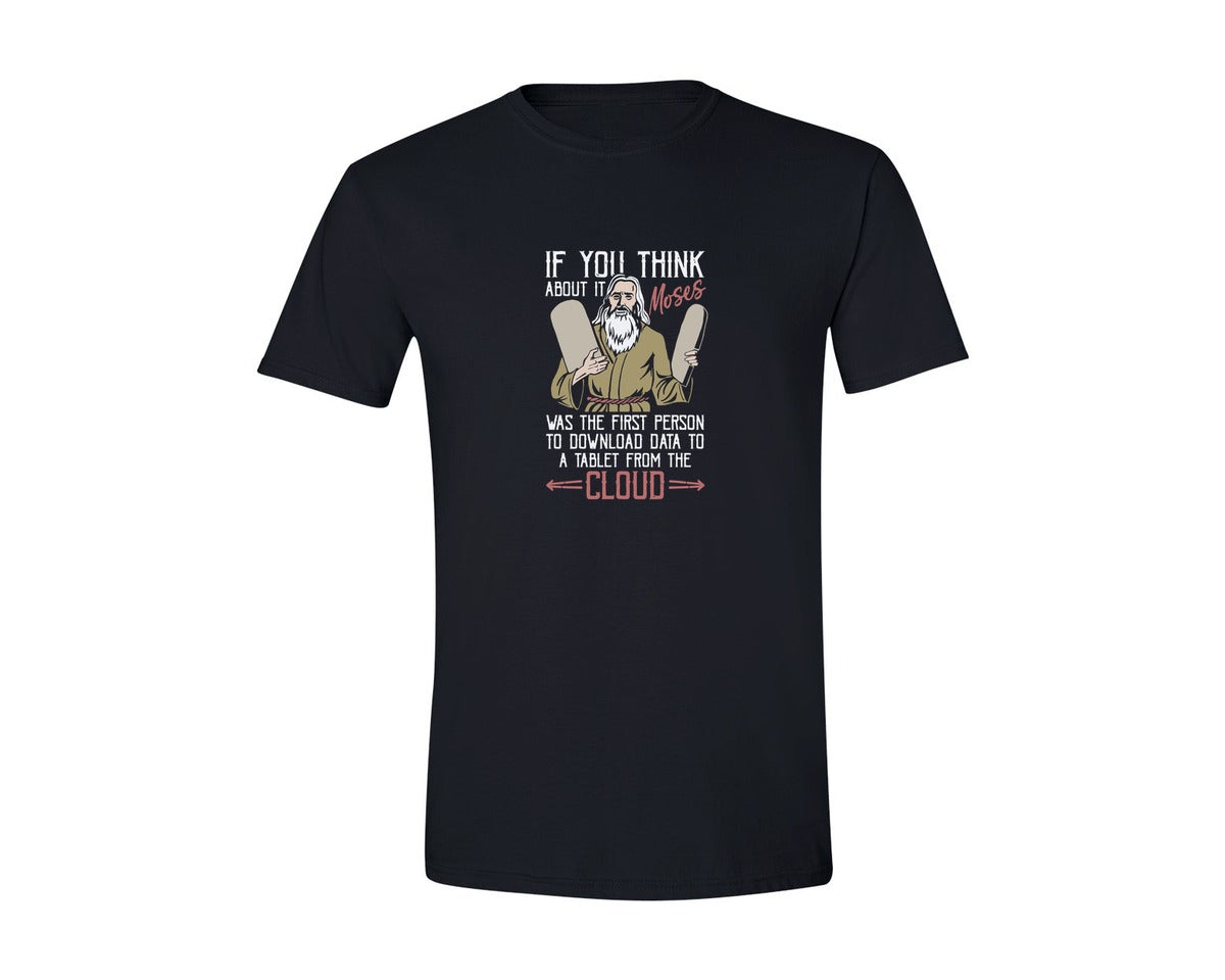 brand:Generic|color:Black|If You Think About It Moses Graphic T-Shirt