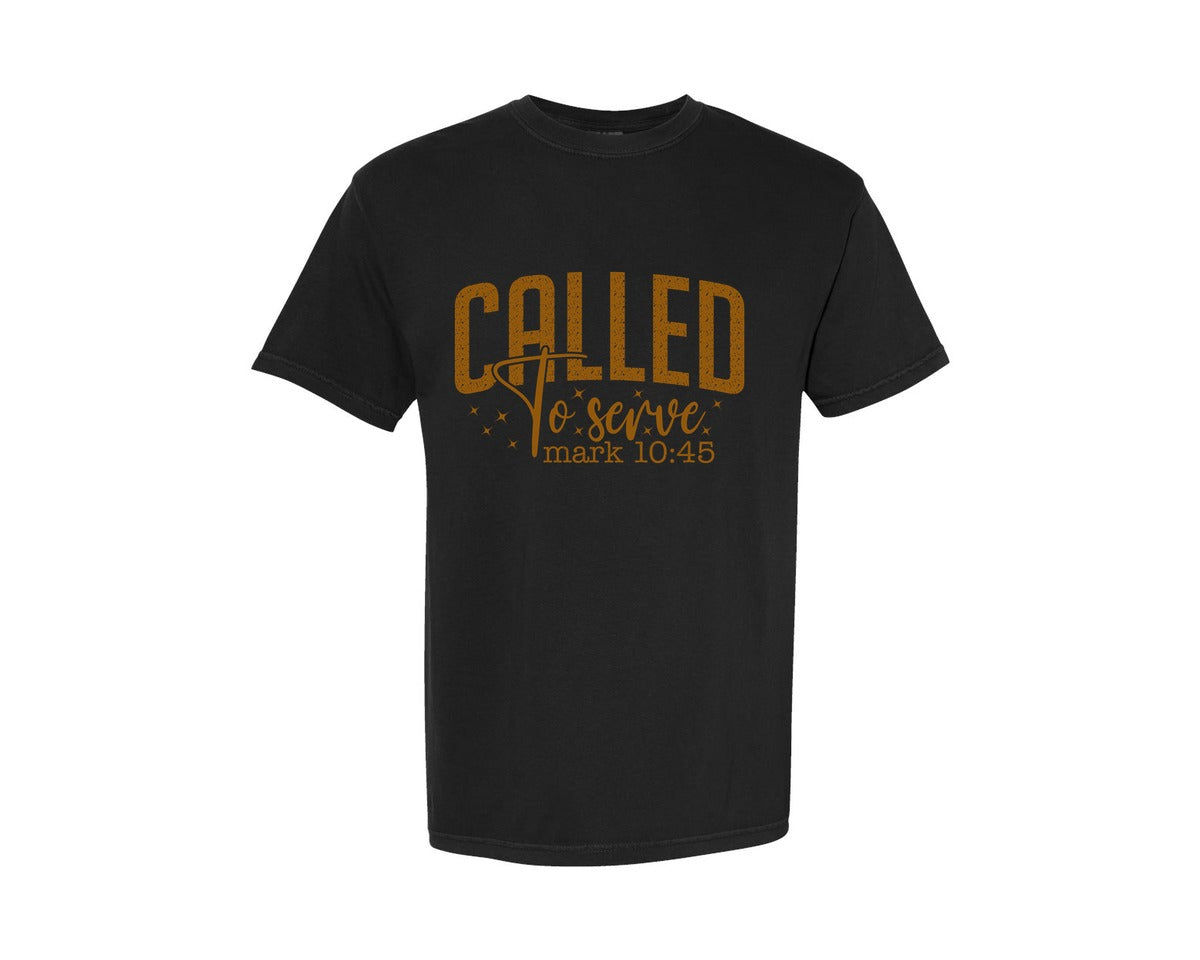 brand:Comfort Colors|color:Black|Called To Serve Christian Chri Graphic T-Shirt