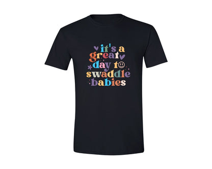 brand:Generic|color:Black|Its A Beautiful Day To Catch Babies Graphic T-Shirt