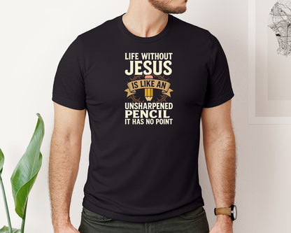 brand:Bella Canvas|color:Black|Jesus Life Without Jesus 2 Graphic T-Shirt