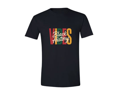 brand:Generic|color:Black|Black History Vibes Black History 2 Graphic T-Shirt