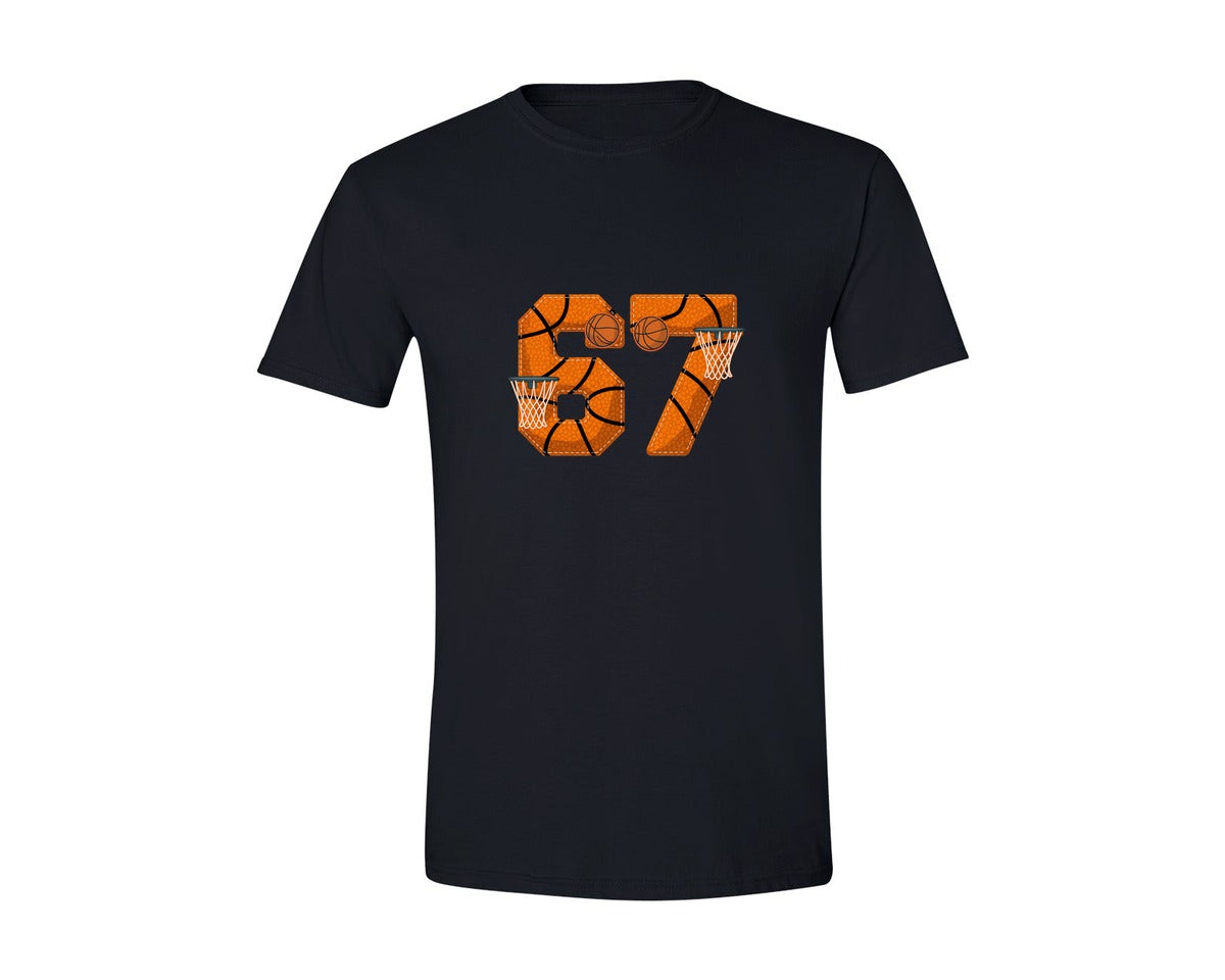 brand:Generic|color:Black|Basketball 67 Six Seven Graphic T-Shirt