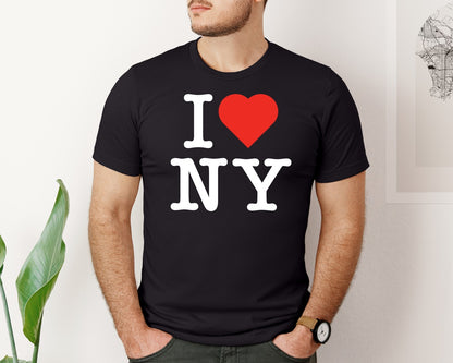 brand:Bella Canvas|color:Black|I Love Ny New York City Heart Graphic T-Shirt