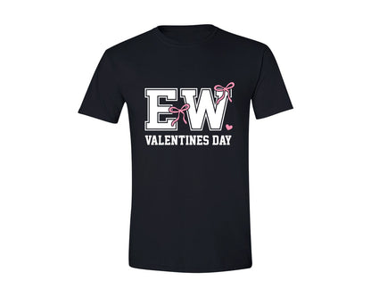brand:Generic|color:Black|Ew Valentines Day Anti Valentine Graphic T-Shirt