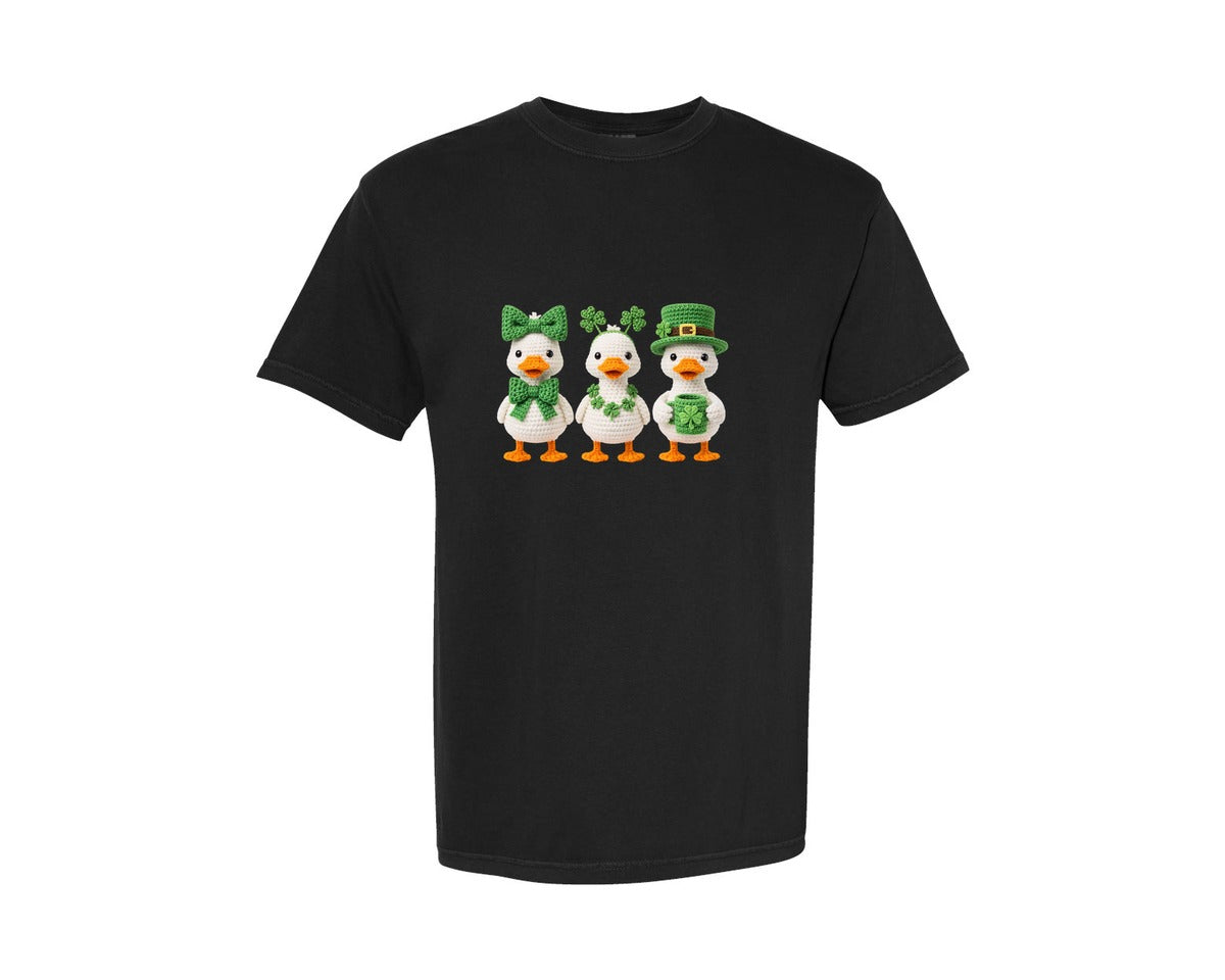 brand:Comfort Colors|color:Black|Funny St Patricks Day Silly Goose 11 Graphic T-Shirt