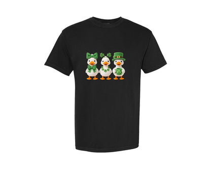 brand:Comfort Colors|color:Black|Funny St Patricks Day Silly Goose 11 Graphic T-Shirt