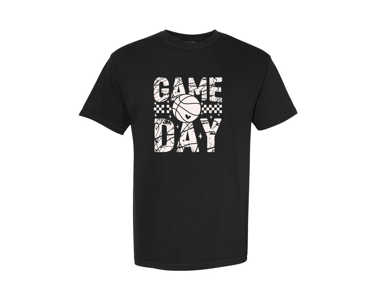 brand:Comfort Colors|color:Black|Basketball Game Day 2 Graphic T-Shirt