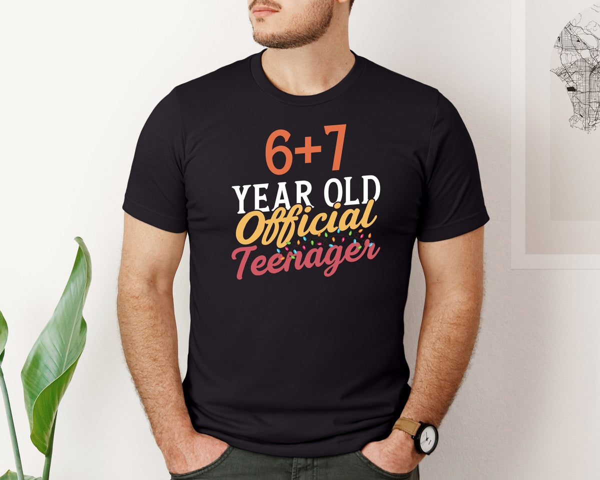 brand:Bella Canvas|color:Black|Official Teenager 13Th Birthday 67 Math Graphic T-Shirt