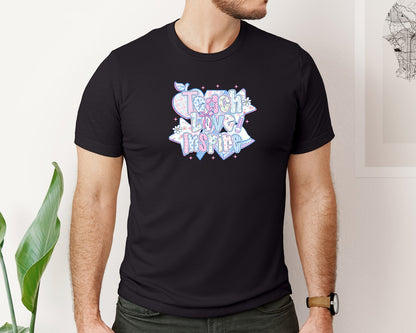 brand:Bella Canvas|color:Black|Coquette Teacher Preppy Teacher Graphic T-Shirt