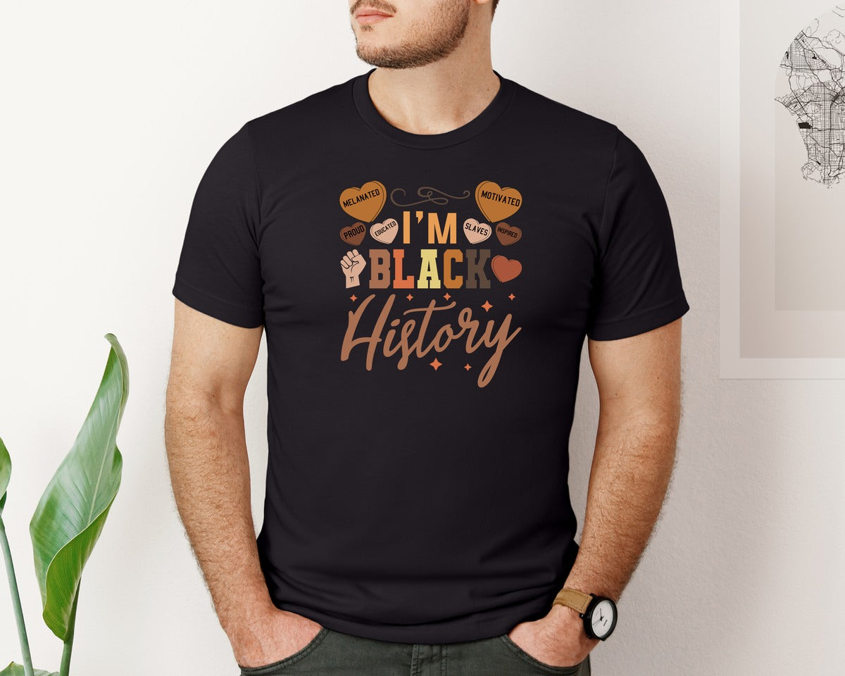 brand:Bella Canvas|color:Black|Black History Month 2025 Graphic T-Shirt
