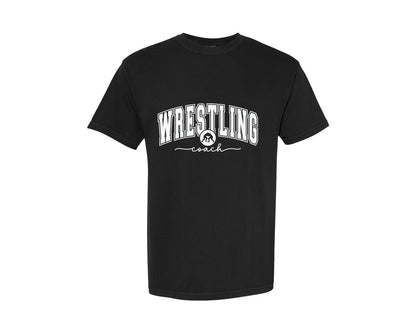 brand:Comfort Colors|color:Black|Wrestling Coach Wrestling Mom Graphic T-Shirt