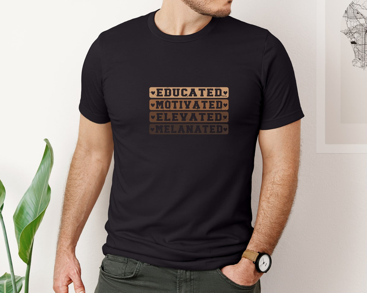 brand:Bella Canvas|color:Black|Black History Month 5 Graphic T-Shirt