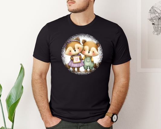 Couple Animals Round Tshirt 40 Graphic T-Shirt