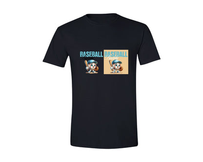 brand:Generic|color:Black|Baseball Buddy Cute Mascot Graphic T-Shirt