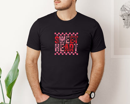 brand:Bella Canvas|color:Black|Sweet Heart Valentine Valentine Graphic T-Shirt