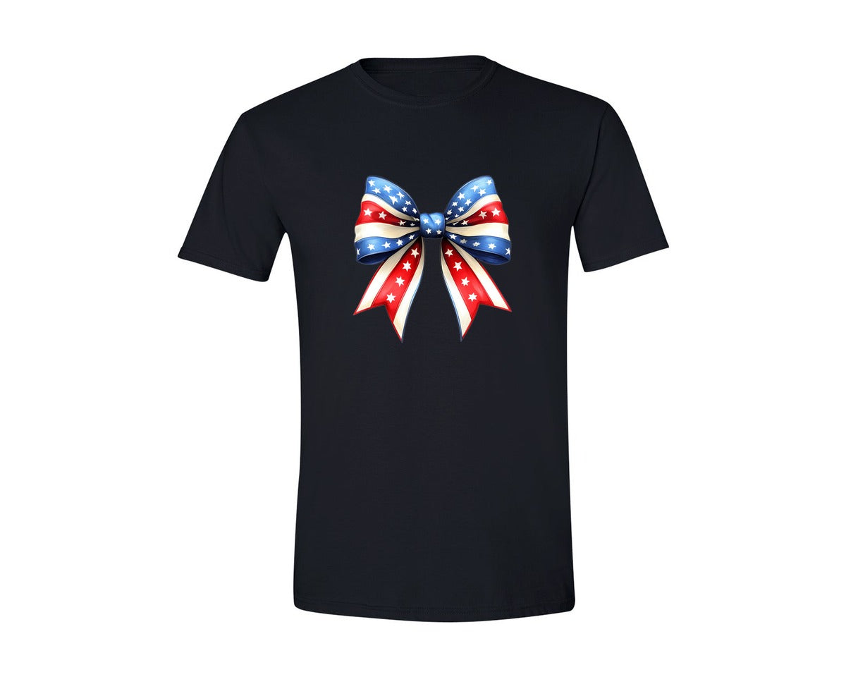 brand:Generic|color:Black|4Th Of July Bow Design T Shirt 5 Graphic T-Shirt