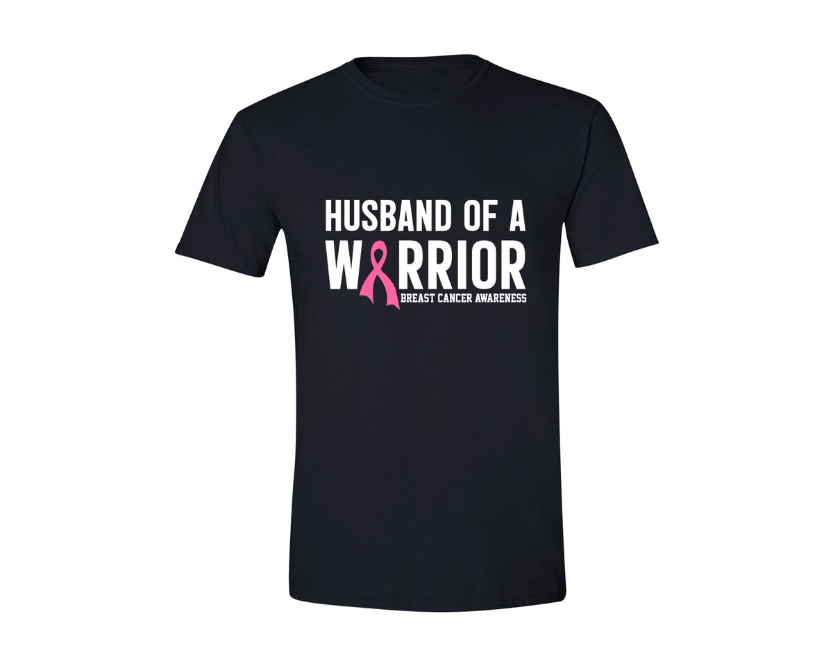 brand:Generic|color:Black|Husband Of A Warrior Cancer Support Graphic T-Shirt