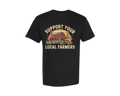 brand:Comfort Colors|color:Black|Tractor Farm Life Shirt Design 10 Graphic T-Shirt