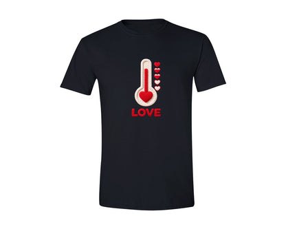 brand:Generic|color:Black|Valentine Day Thermometer Graphic T-Shirt
