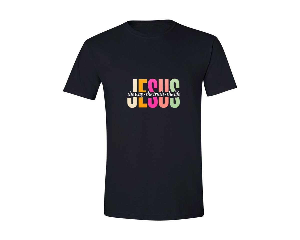brand:Generic|color:Black|Jesus The Way The Truth The Life 5 Graphic T-Shirt