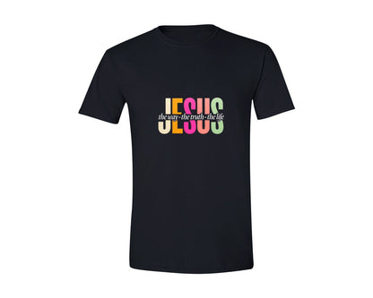 brand:Generic|color:Black|Jesus The Way The Truth The Life 5 Graphic T-Shirt
