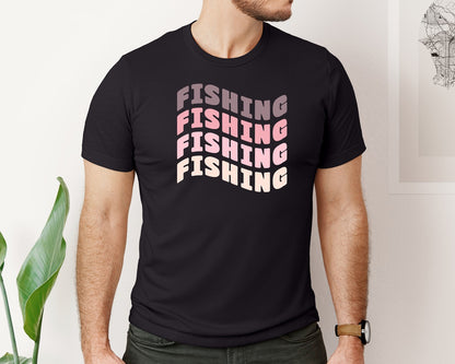 brand:Bella Canvas|color:Black|Retro Fishing T Shirt Design Graphic T-Shirt