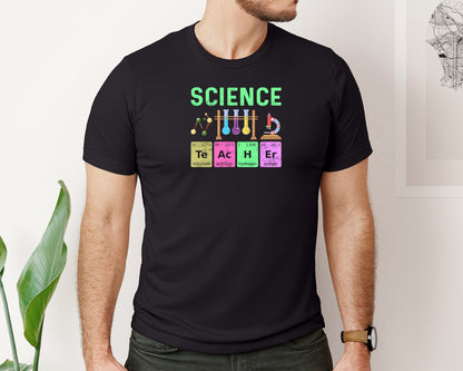 brand:Bella Canvas|color:Black|Science Teacher T Shirt Graphic T-Shirt