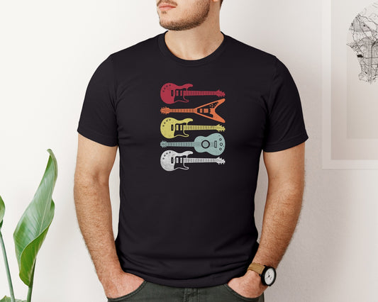 Guitar Retro T Shirt Design 2 Graphic T-Shirt