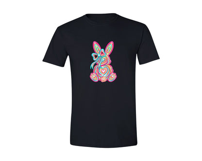 brand:Generic|color:Black|Preppy Coquette Bunny For Easter Graphic T-Shirt