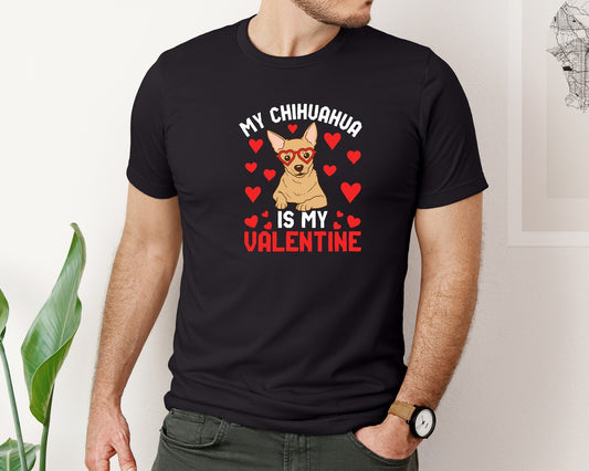 Chihuahua Valentines Day T Shirt Graphic T-Shirt