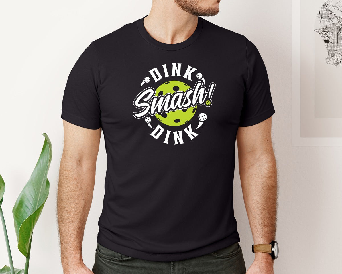 brand:Bella Canvas|color:Black|Pickleball Vector T Shirt Design Graphic Graphic T-Shirt