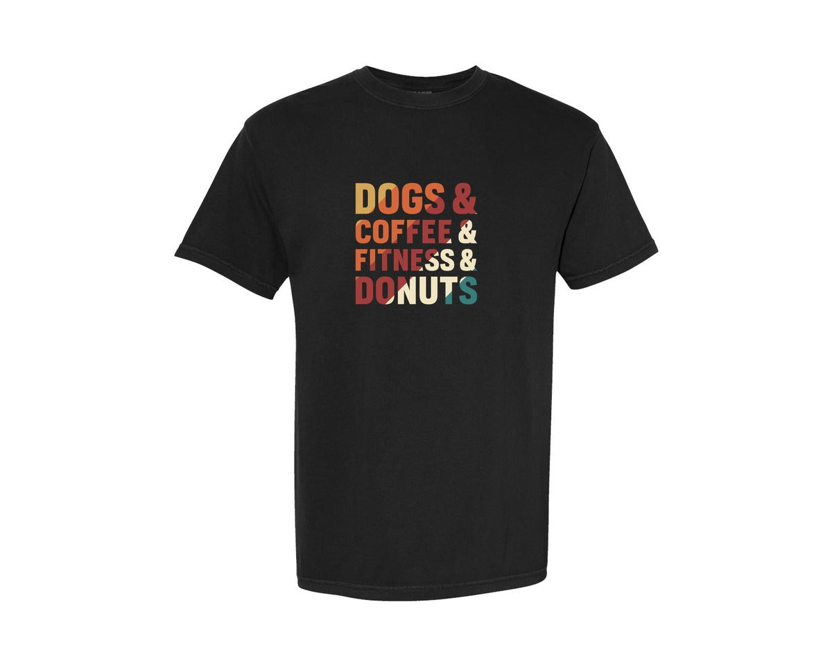 brand:Comfort Colors|color:Black|Coffee T Shirt Dog Coffee Fitness Shirt Graphic T-Shirt