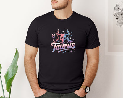 brand:Bella Canvas|color:Black|Taurus Sign Graphic T-Shirt