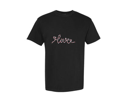 brand:Comfort Colors|color:Black|Love Valentine Heart Lights Pnglove Graphic T-Shirt