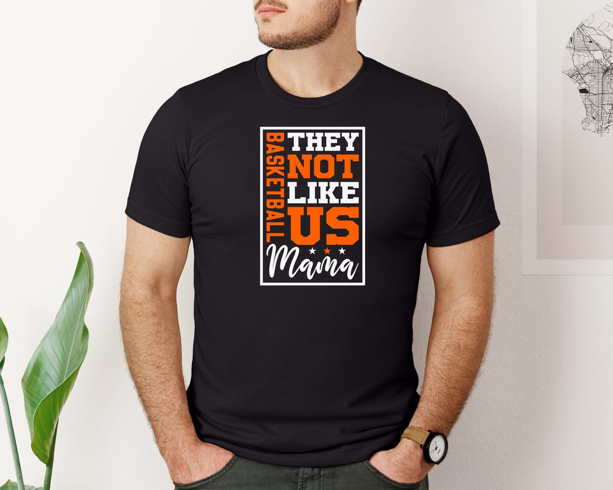 brand:Bella Canvas|color:Black|Basketball Mama Gift Sports Mom Shirt Graphic T-Shirt