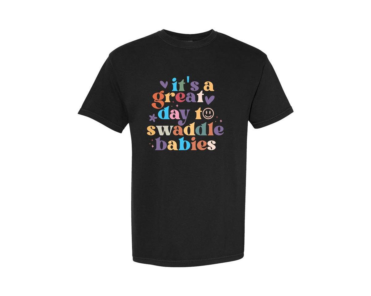 brand:Comfort Colors|color:Black|Its A Beautiful Day To Catch Babies Graphic T-Shirt