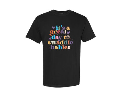 brand:Comfort Colors|color:Black|Its A Beautiful Day To Catch Babies Graphic T-Shirt