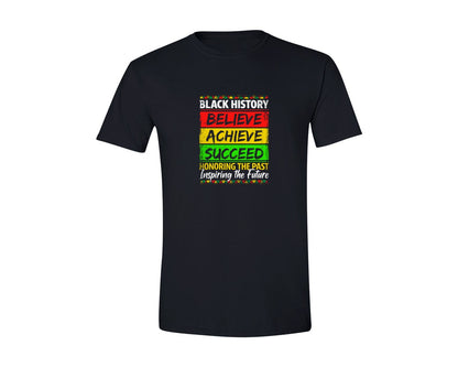 brand:Generic|color:Black|Believe Black History Month T Shirt Graphic T-Shirt