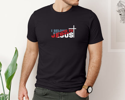 brand:Bella Canvas|color:Black|I Belong To Jesus Christian T Shirt 3 Graphic T-Shirt