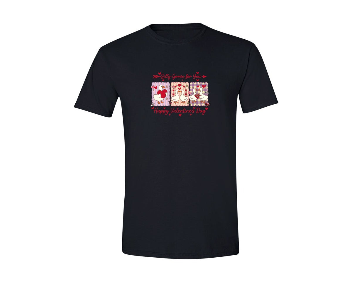 brand:Generic|color:Black|Silly Goose For You Valentine Graphic T-Shirt