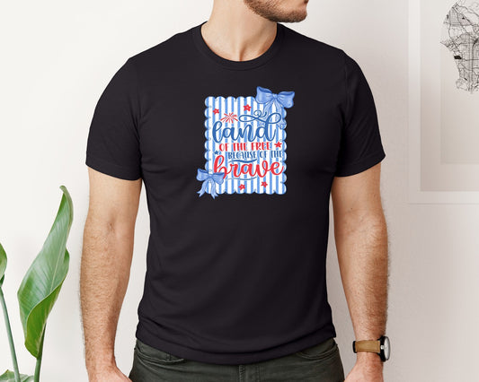 Preppy 4Th Of July Land Of Free Graphic T-Shirt