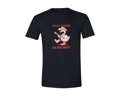 brand:Generic|color:Black|Silly Goose Country Duck Design Graphic T-Shirt