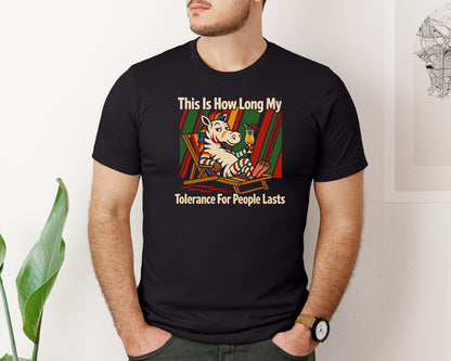 brand:Bella Canvas|color:Black|This Is How Long My Tolerance Lasts Graphic T-Shirt