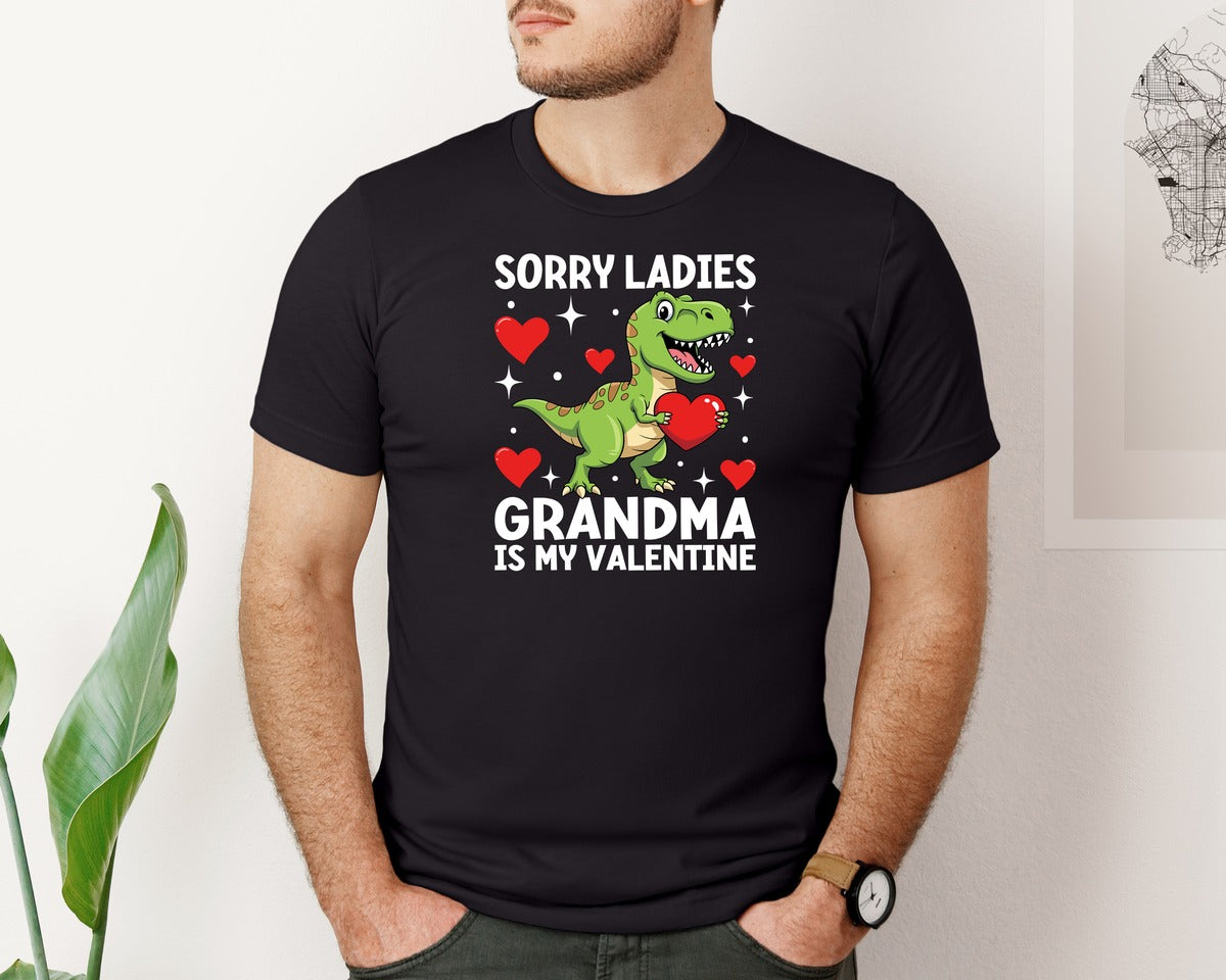 brand:Bella Canvas|color:Black|Grandma Love Valentines Day T Shirt Graphic T-Shirt